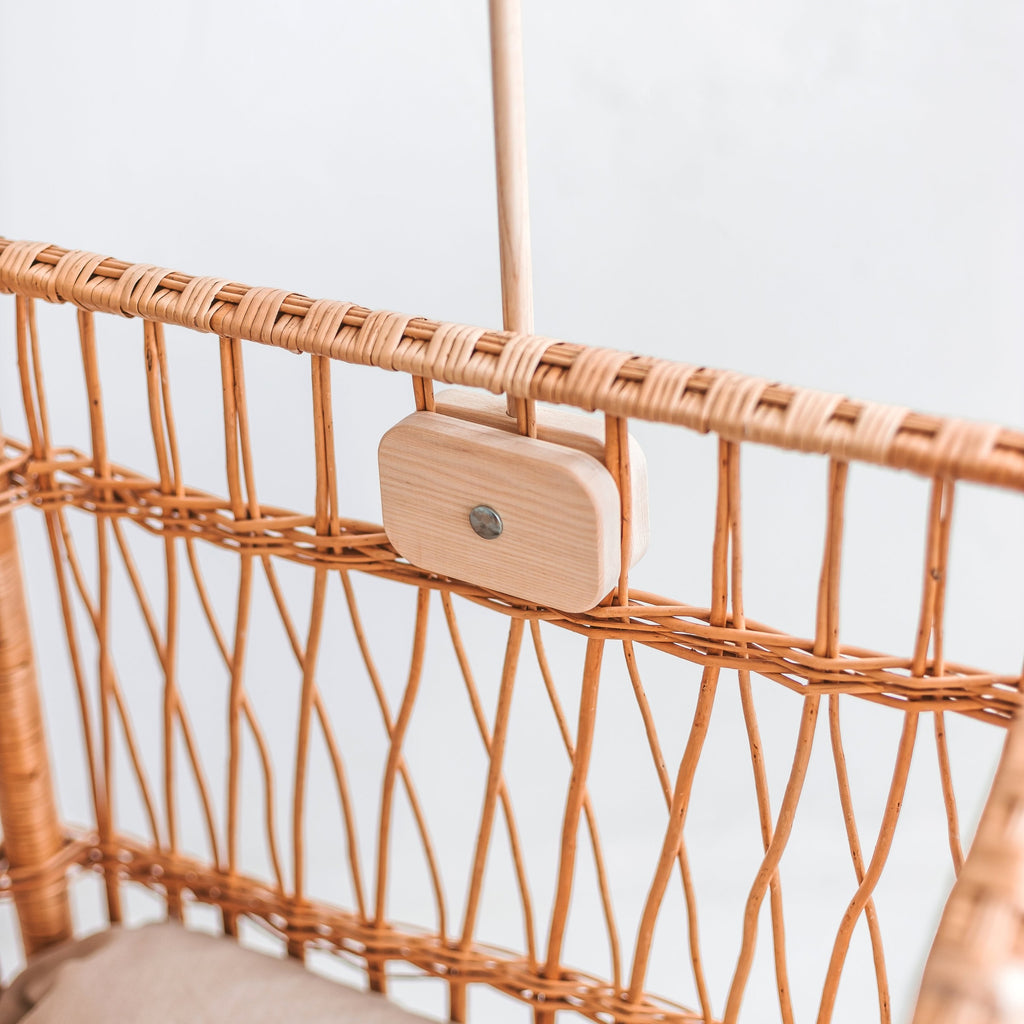 Wooden Crib Mobile Holder – Natural Ash, 81 cm