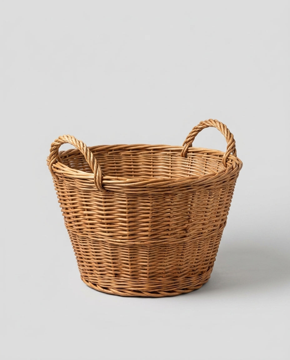 Wicker basket — Studio Packshot | Generated by Modelize