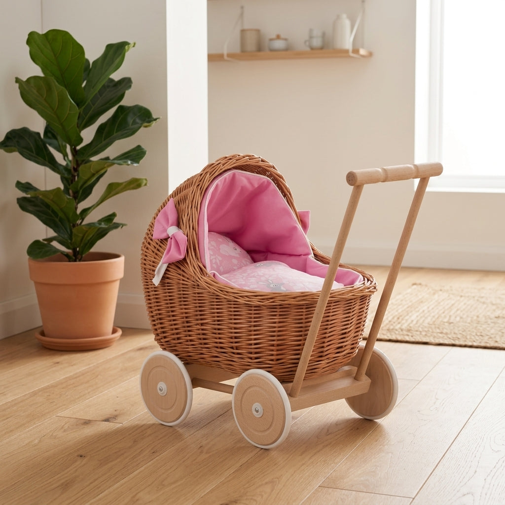 Wicker doll pram — Cozy Home Lifestyle | Generated by Modelize