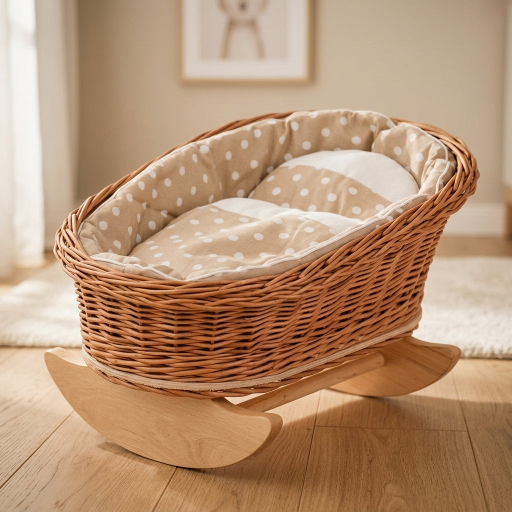 Rocking doll cradle — Lifestyle Nursery Scene | Generated by Modelize