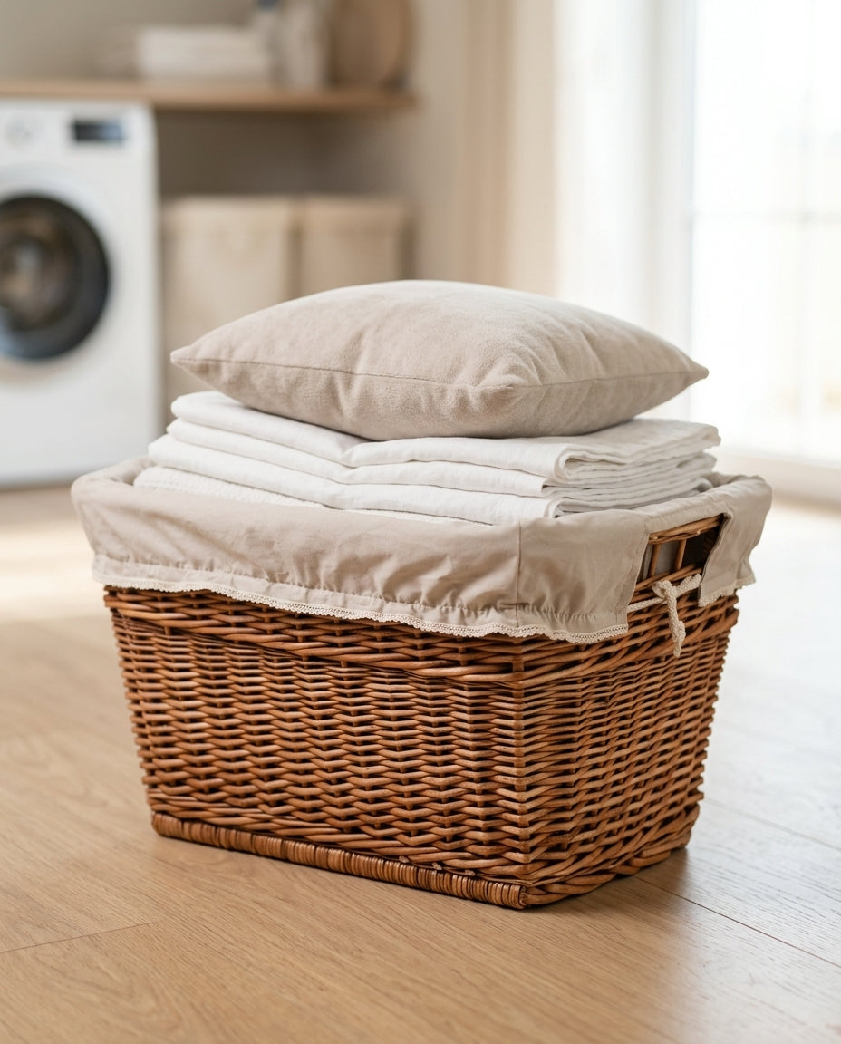 Woven storage basket — Cozy Home Lifestyle | Generated by Modelize