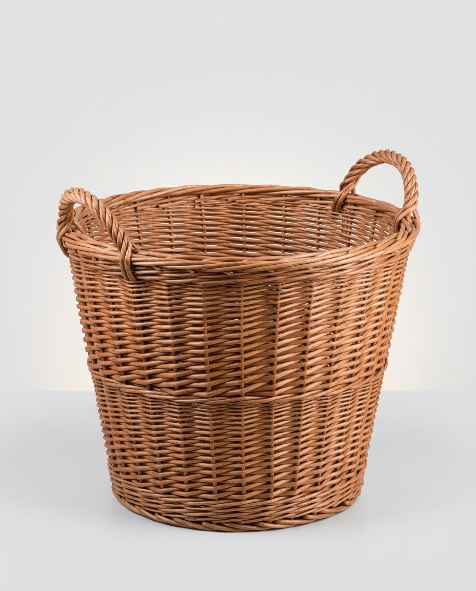 Woven willow basket — Studio Packshot | Generated by Modelize