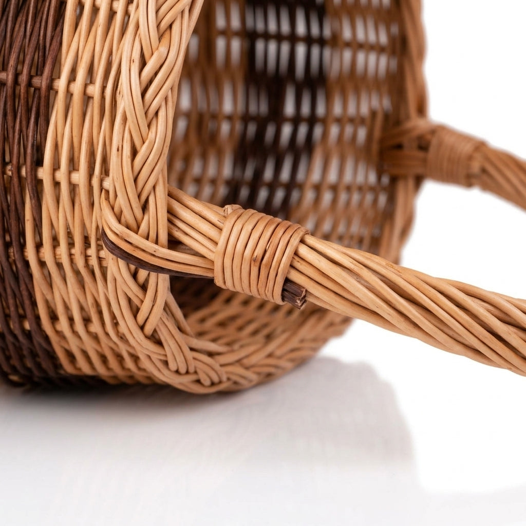 Wicker shopping basket — Weave and Handle Detail | Generated by Modelize