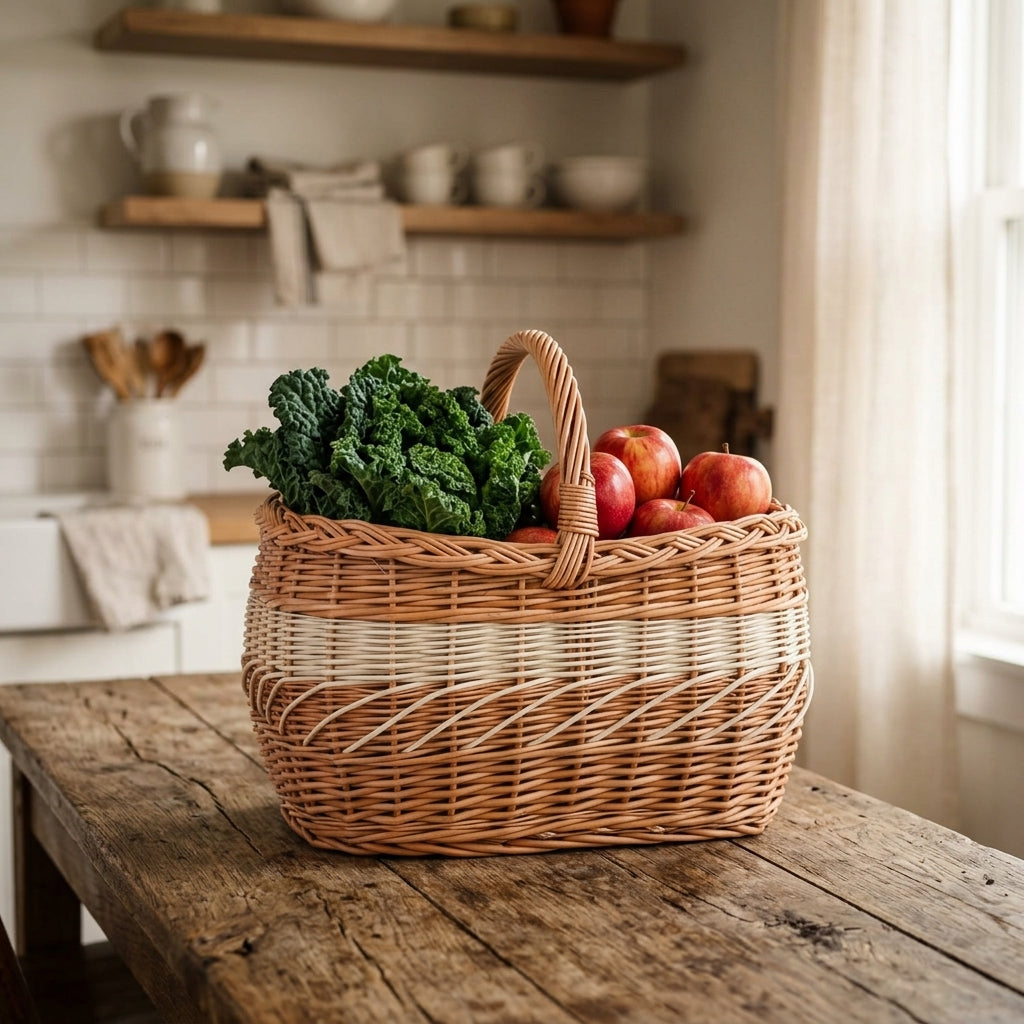 Wicker shopping basket — Market Day Lifestyle | Generated by Modelize