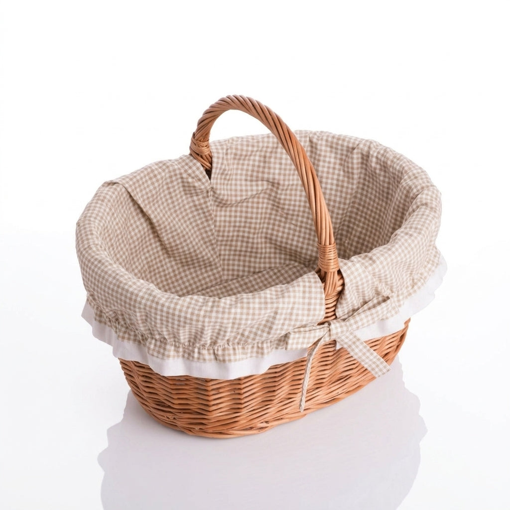Wicker Shopping Basket — High-Angle Interior Shot | Generated by Modelize