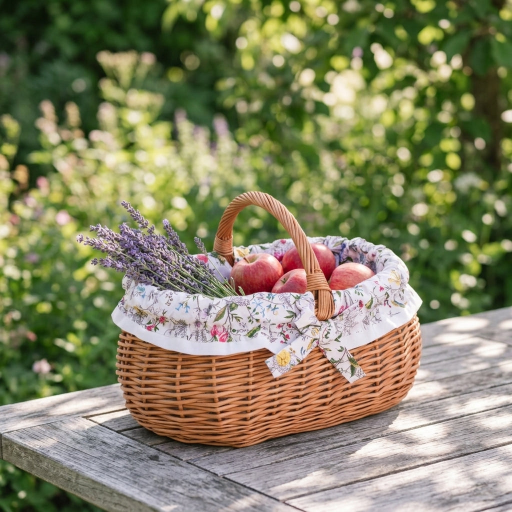 Wicker shopping basket — Garden Lifestyle | Generated by Modelize