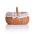 Woven willow shopping basket — Side View Profile | Generated by Modelize