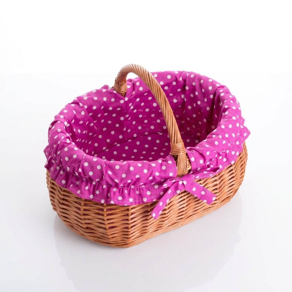 Wicker shopping basket — High-Angle Interior Shot | Generated by Modelize