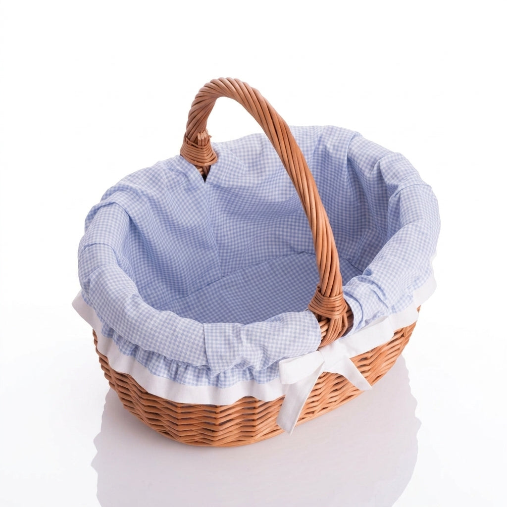 Wicker shopping basket — High-Angle Interior Shot | Generated by Modelize