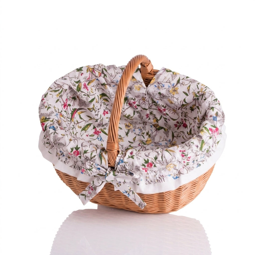 Wicker Shopping Basket — High-Angle Interior Shot | Generated by Modelize