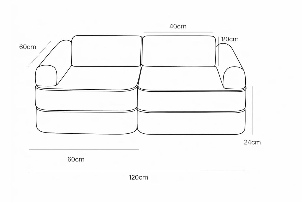 Modular Play Sofa for Children - Beige