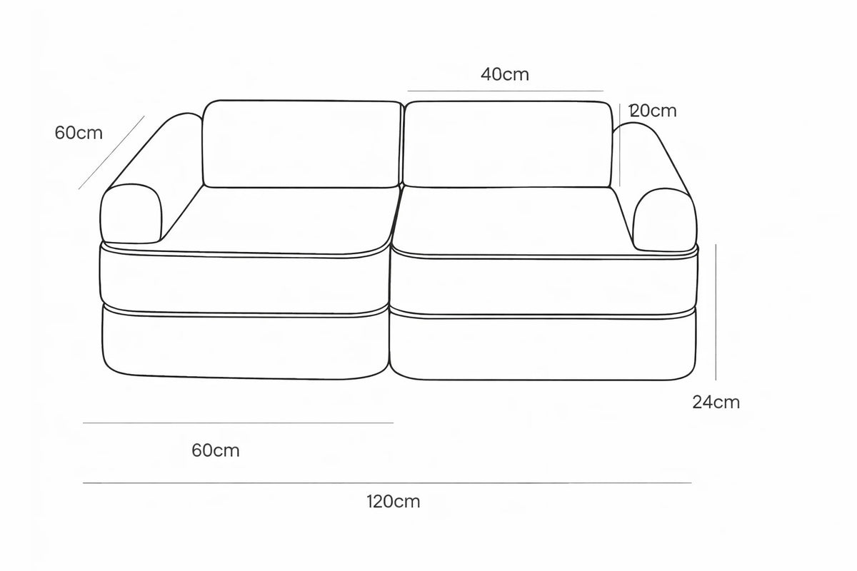 Modular Play Sofa for Children - Taupe