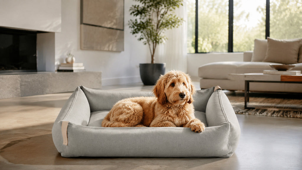 Moe Hundebett Grau im modernen Premium Interieur – 16:9