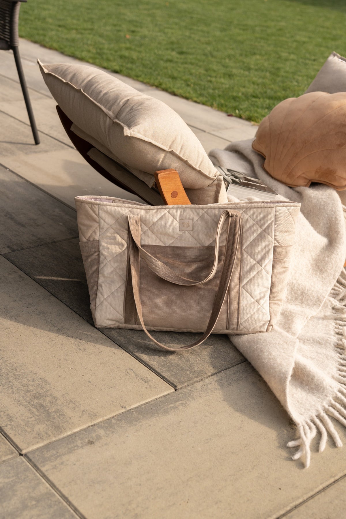 Mom Bag Weekender Beige – Ansicht 3 | Elena Home Living