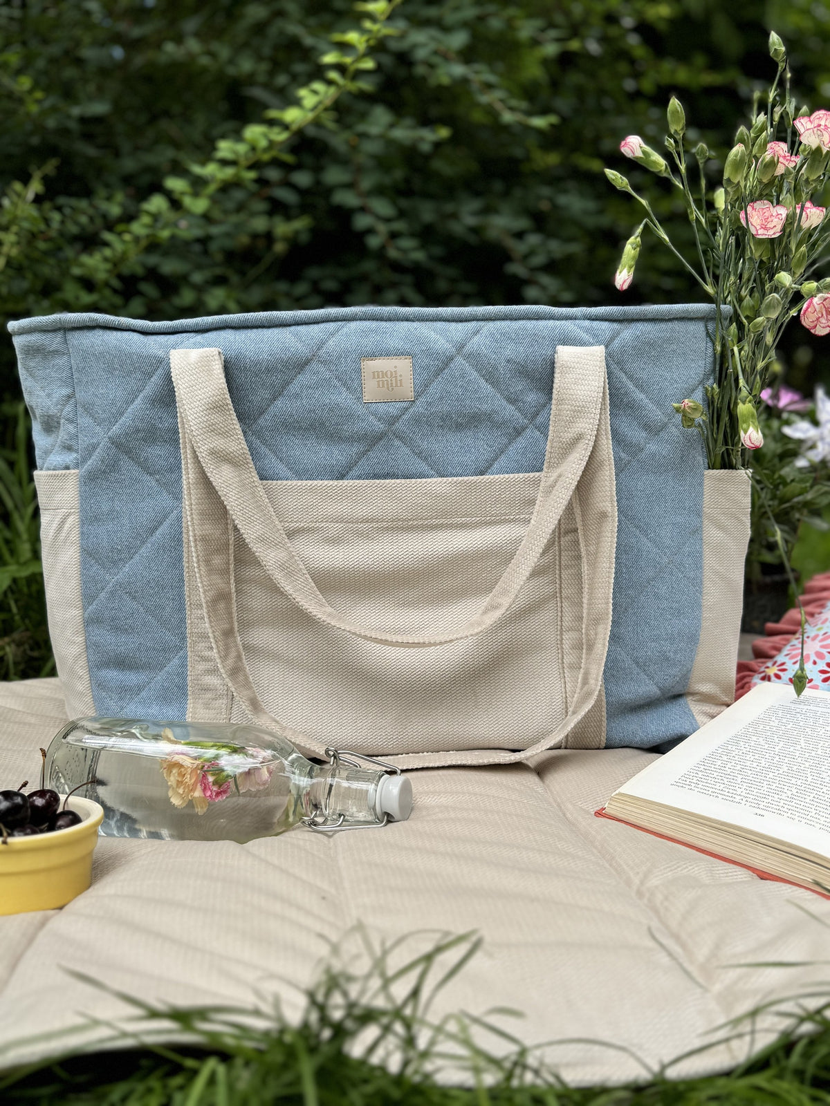 Mom Bag Weekender Jeansblau – Ansicht 5 | Elena Home Living