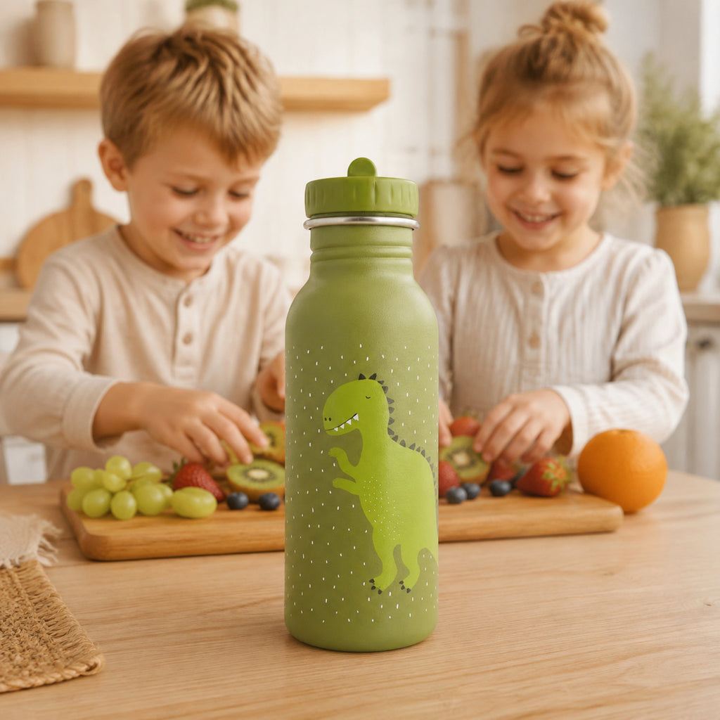 Kinder-Trinkflasche Mr. Dino 500 ml – Kinder bereiten Obst vor