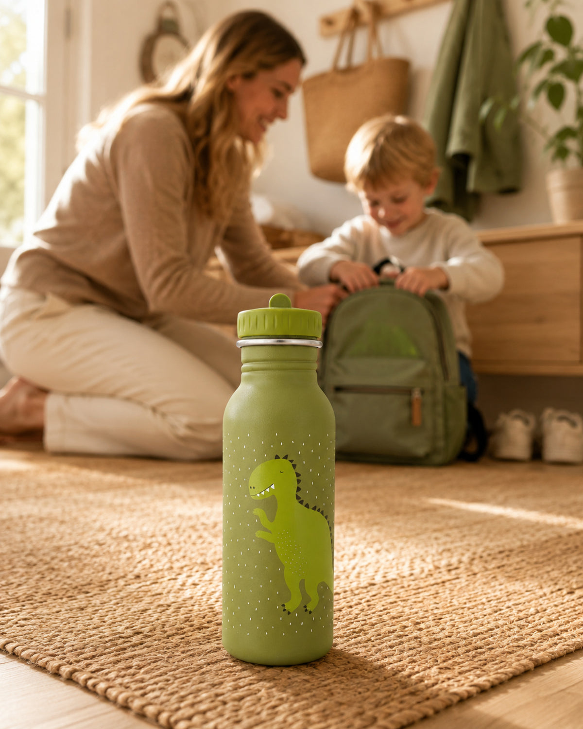 Kinder-Trinkflasche Mr. Dino 500 ml – Schulrucksack packen