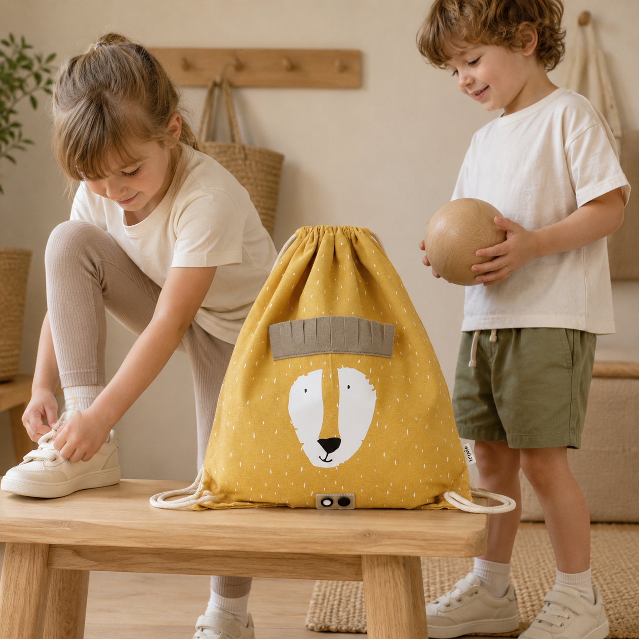 Kinder-Turnbeutel Mr. Lion – bereit für Sport und Spiel