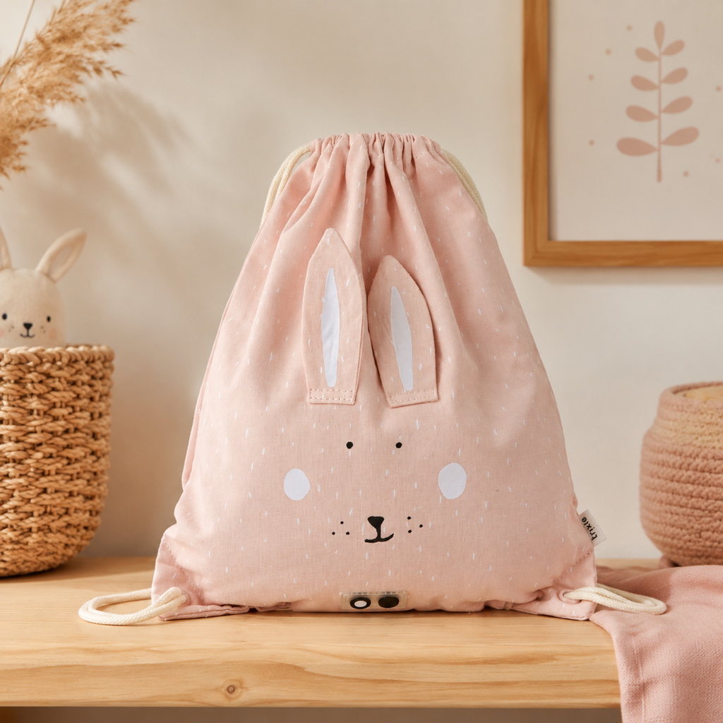 Wasserabweisender Turnbeutel Mrs. Rabbit – Premium Hauptansicht