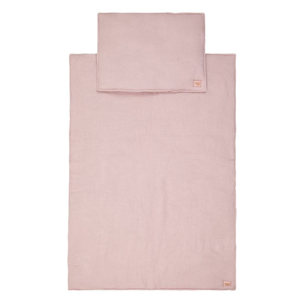 Musselin-Babydecke mit Kissen Babyrosa – Ansicht 2 | Elena Home Living