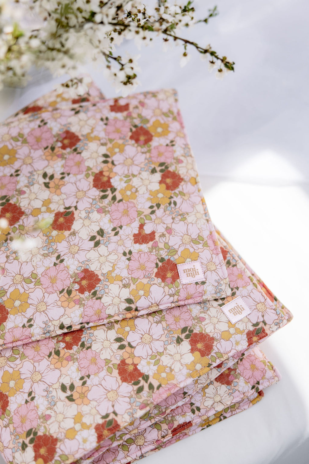 Musselin-Babydecke mit Kissen Spring Garden – Ansicht 1 | Elena Home Living