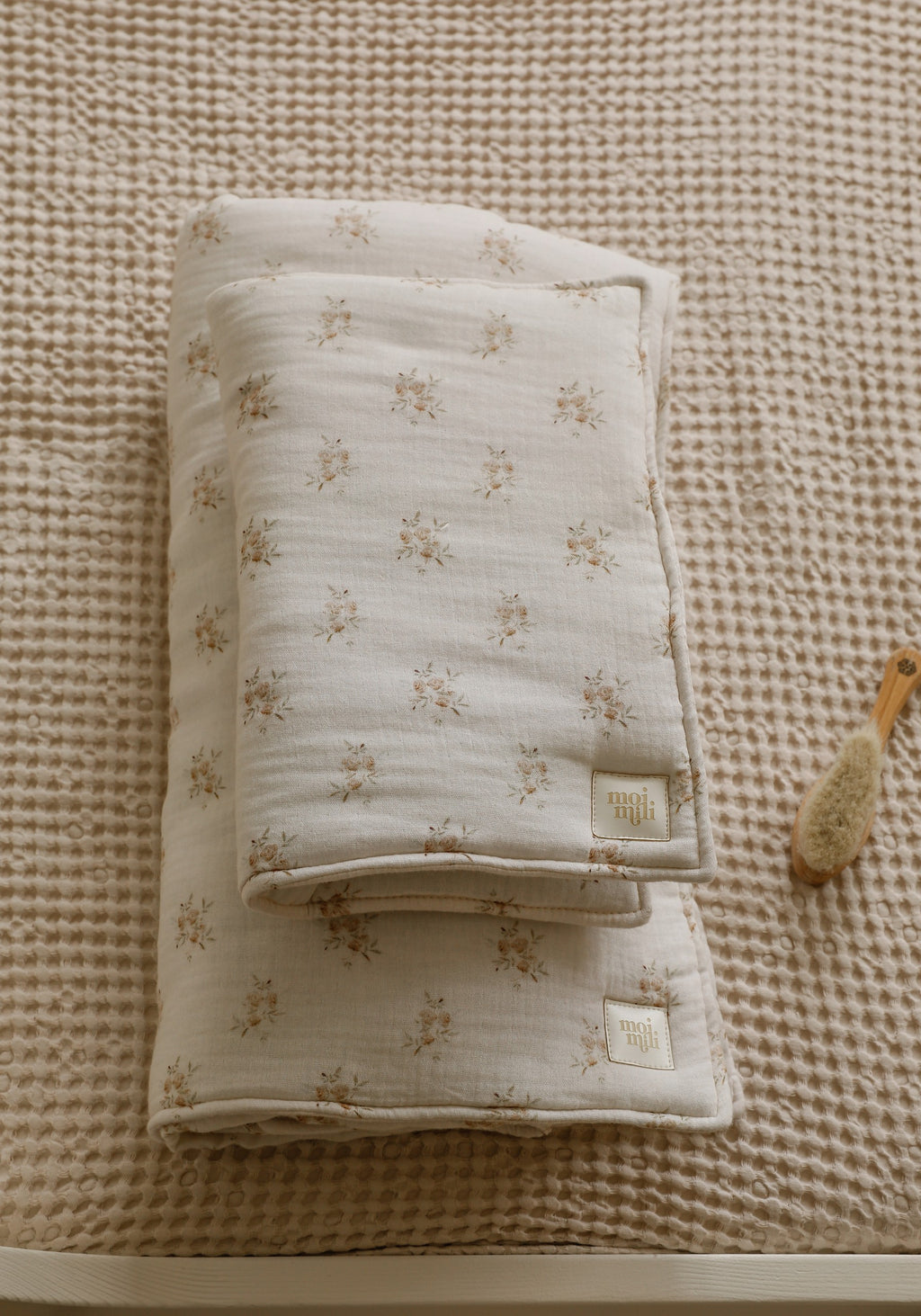 Musselin-Babydecke mit Kissen Boho Flowers – Ansicht 5 | Elena Home Living