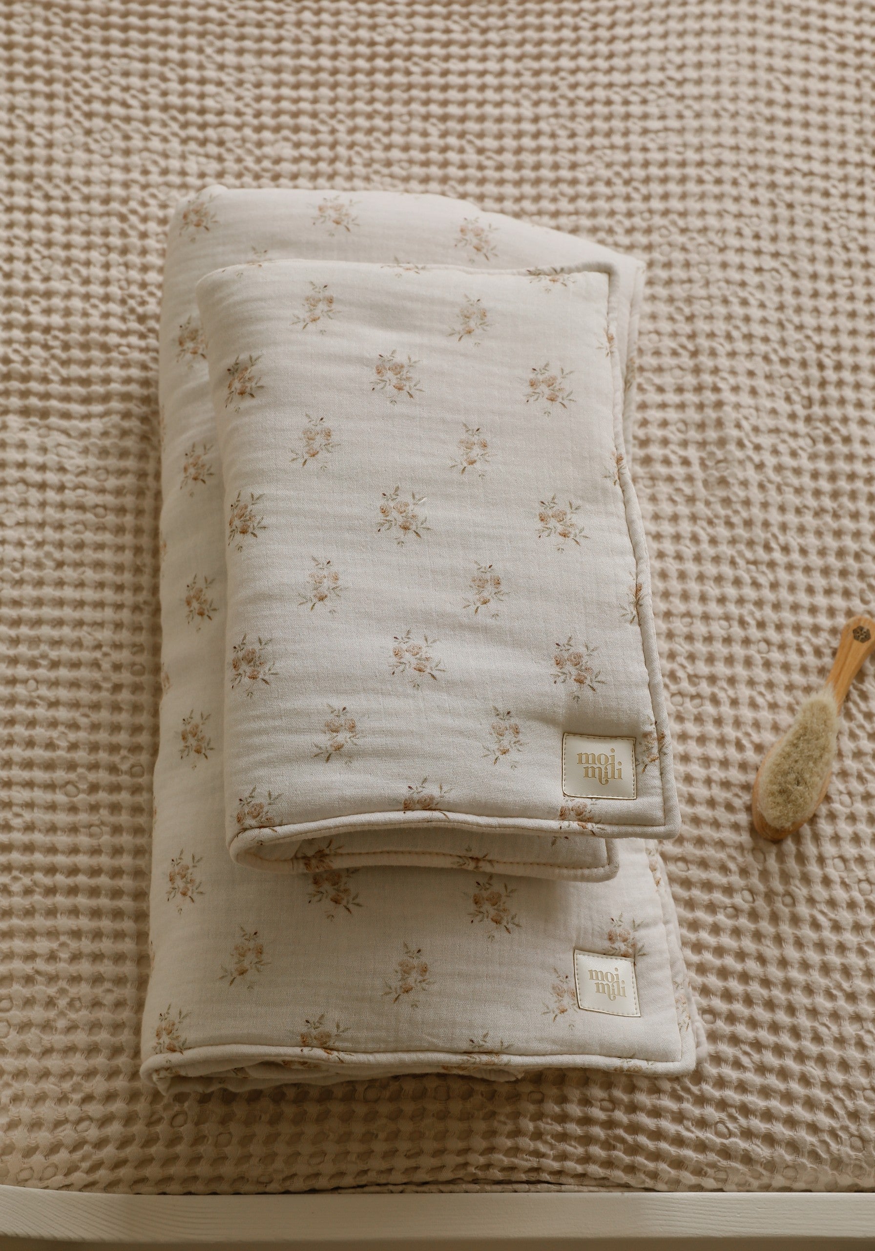 Musselin-Babydecke mit Kissen Boho Flowers – Ansicht 5 | Elena Home Living