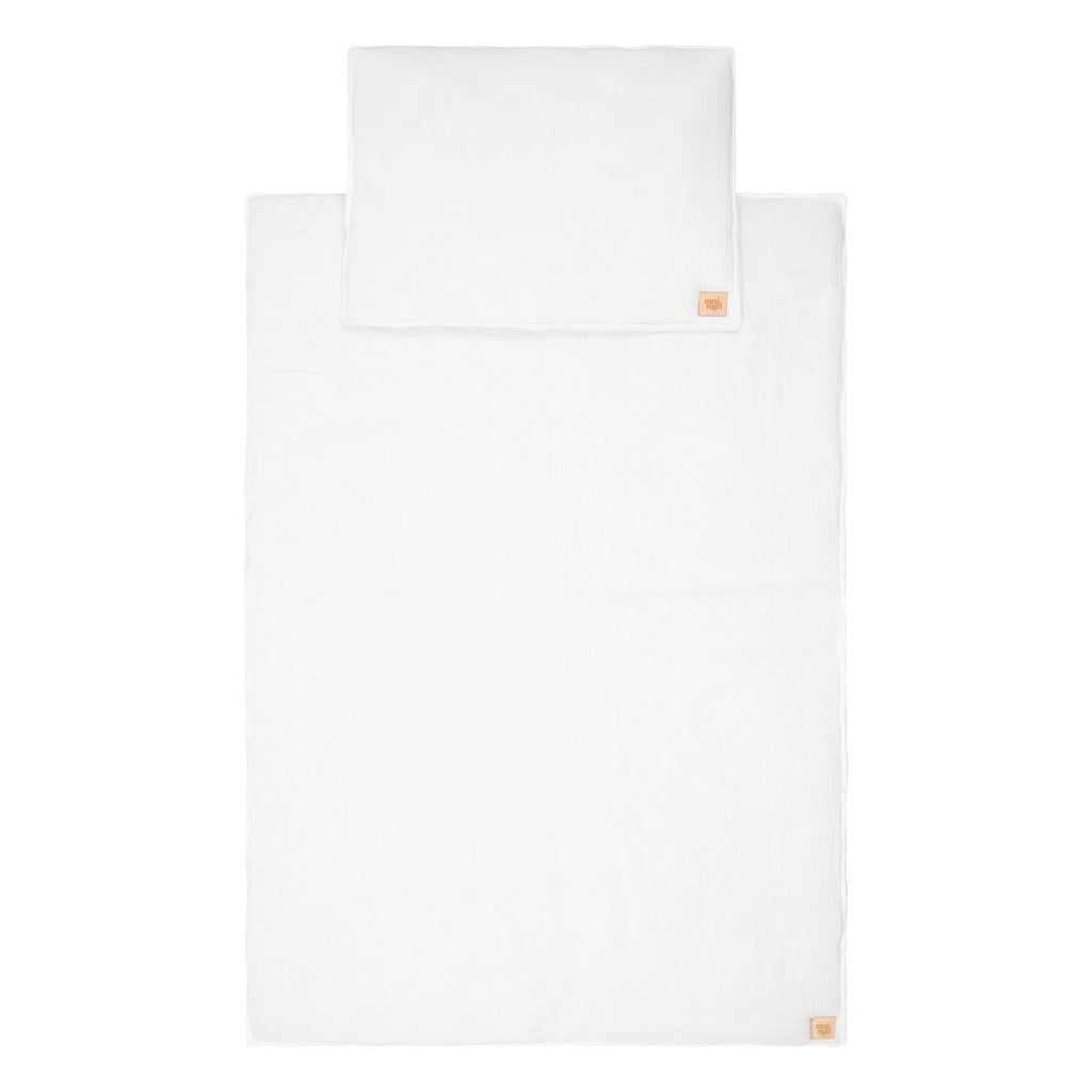 Musselin-Babydecke mit Kissen Creme – Ansicht 2 | Elena Home Living