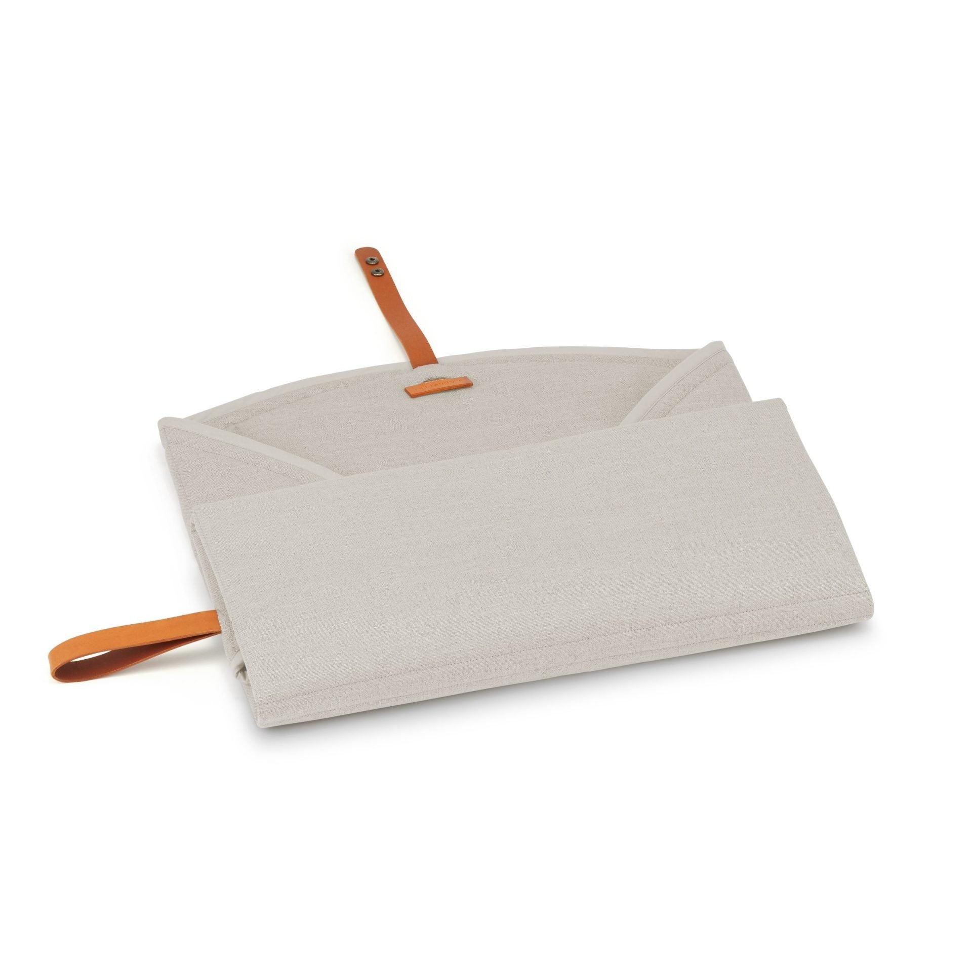 Okka Reisematte Beige mit Lederakzent