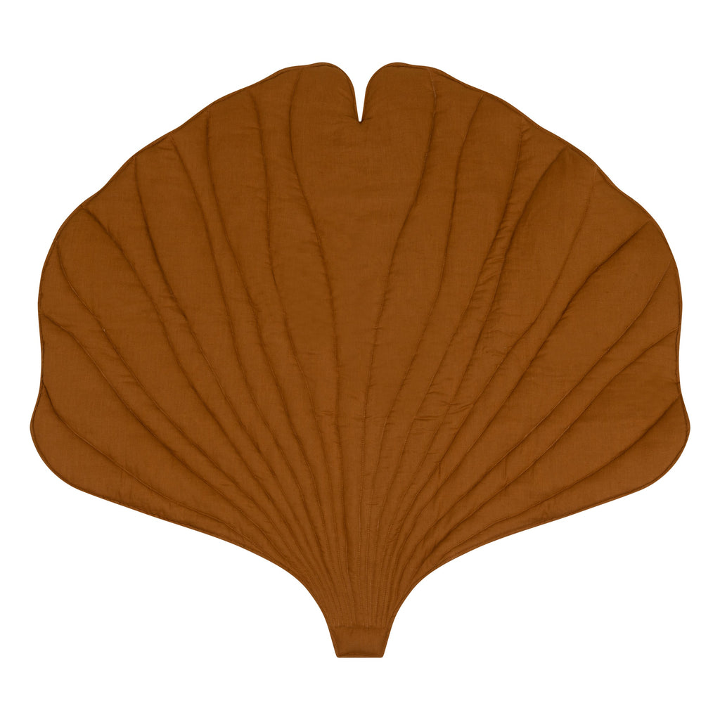 Ginkgo-Spielmatte Bio-Baumwolle Karamell – Ansicht 1 | Elena Home Living