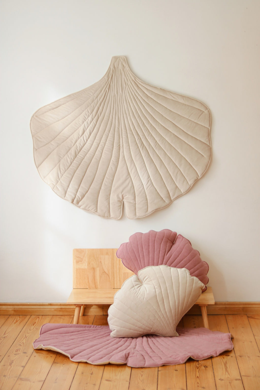 Ginkgo-Spielmatte Bio-Baumwolle Creme – Ansicht 6 | Elena Home Living