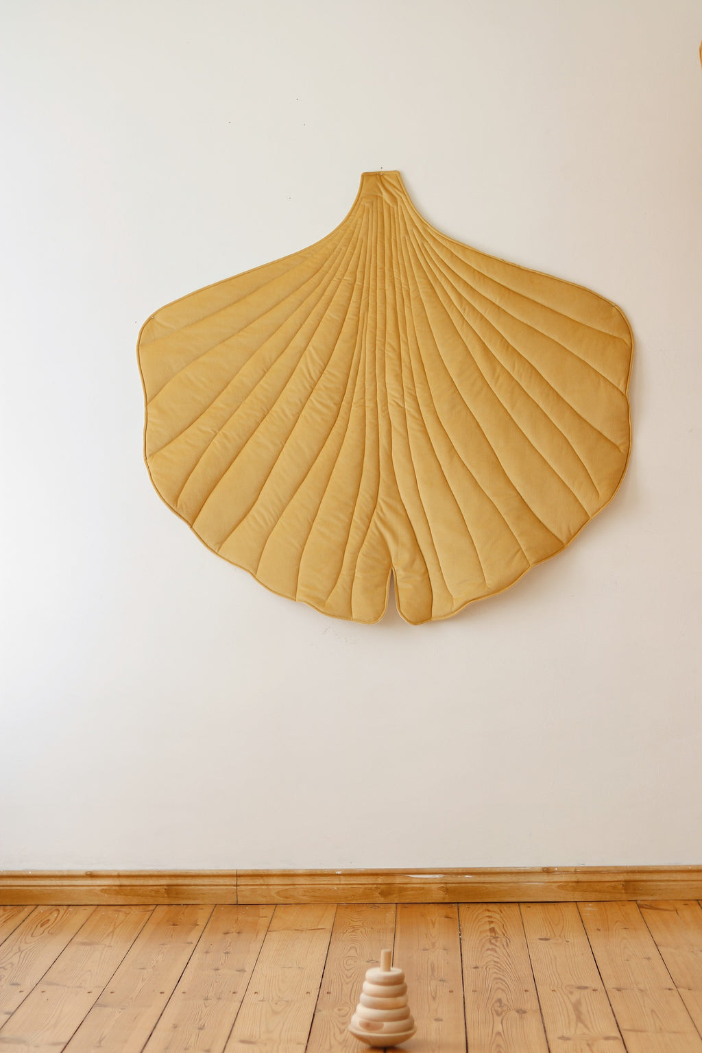 Ginkgo-Spielmatte Bio-Baumwolle Gelb – Ansicht 3 | Elena Home Living