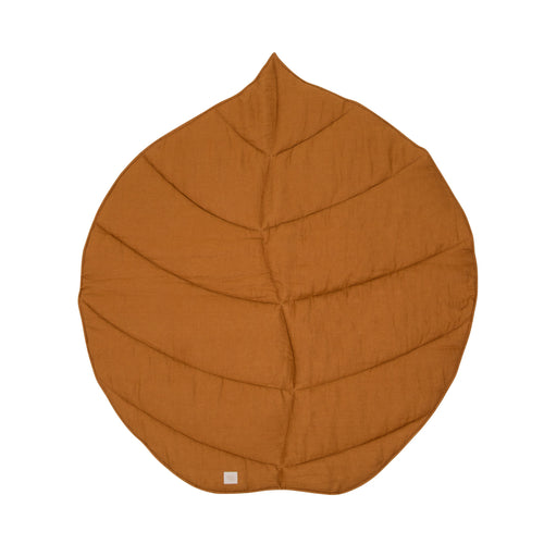 Blatt-Spielmatte Bio-Baumwolle Karamell – Ansicht 1 | Elena Home Living