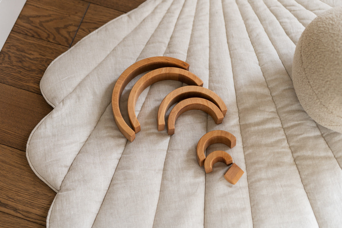 Muschel-Spielmatte Bio-Baumwolle Sand – Ansicht 4 | Elena Home Living