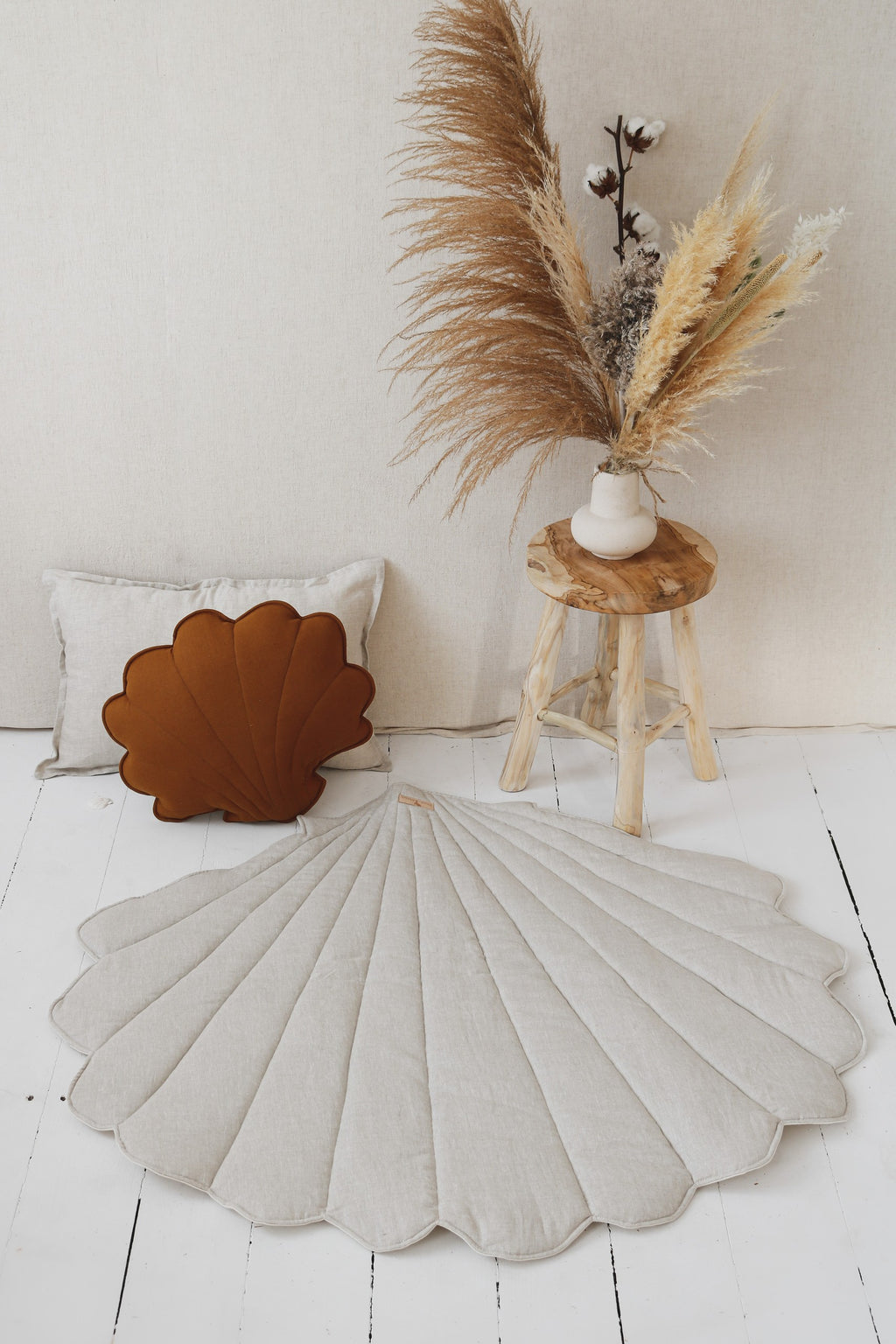 Muschel-Spielmatte Bio-Baumwolle Sand – Ansicht 7 | Elena Home Living