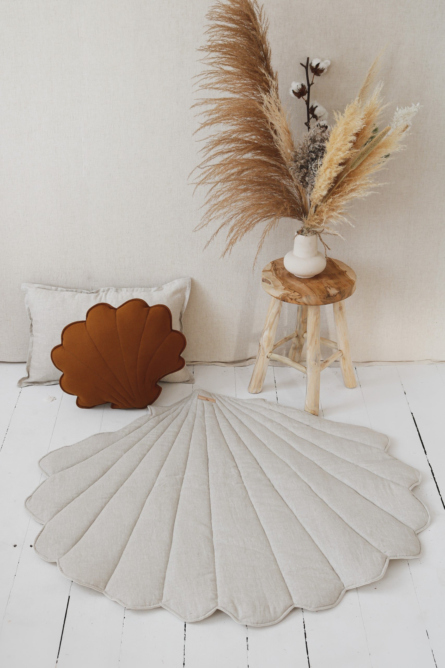 Muschel-Spielmatte Bio-Baumwolle Sand – Ansicht 7 | Elena Home Living