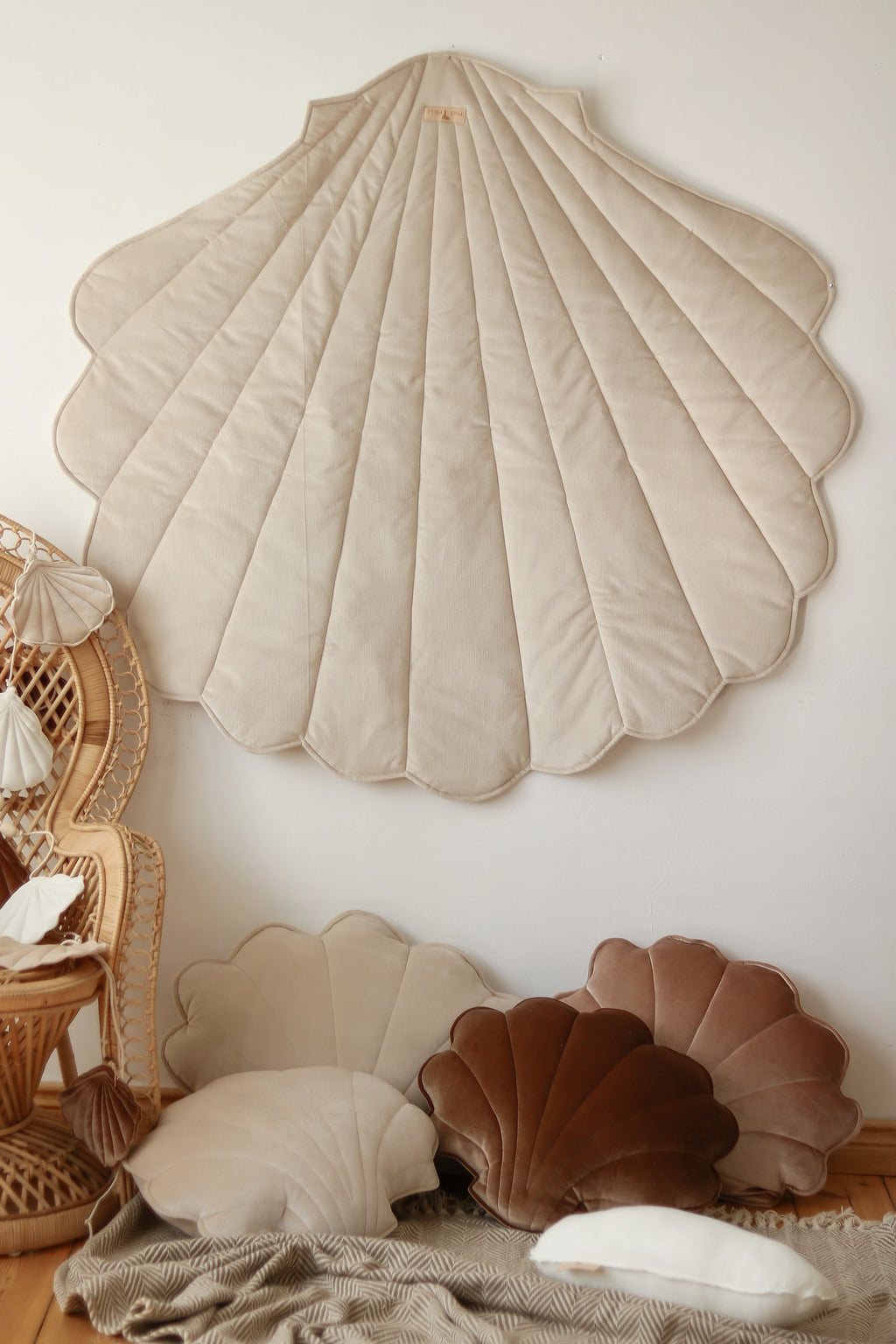 Muschel-Spielmatte Bio-Baumwolle Beige – Ansicht 13 | Elena Home Living