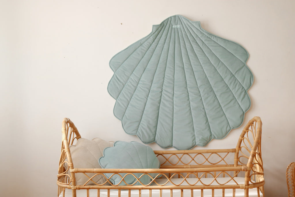 Muschel-Spielmatte Bio-Baumwolle Mint – Ansicht 4 | Elena Home Living