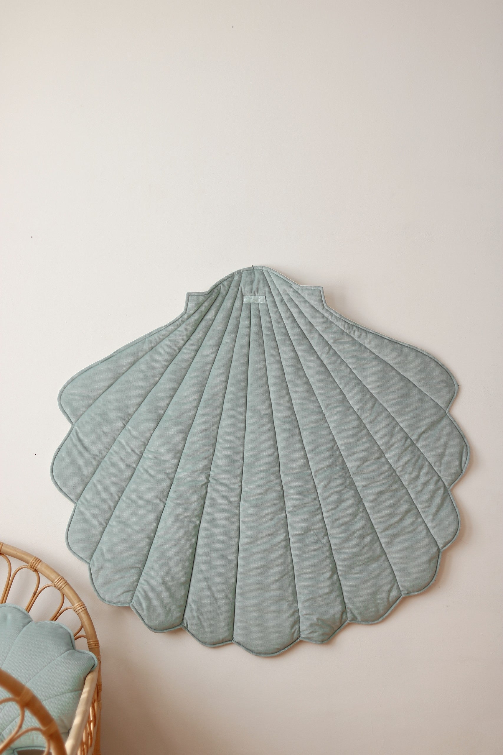 Muschel-Spielmatte Bio-Baumwolle Mint – Ansicht 3 | Elena Home Living