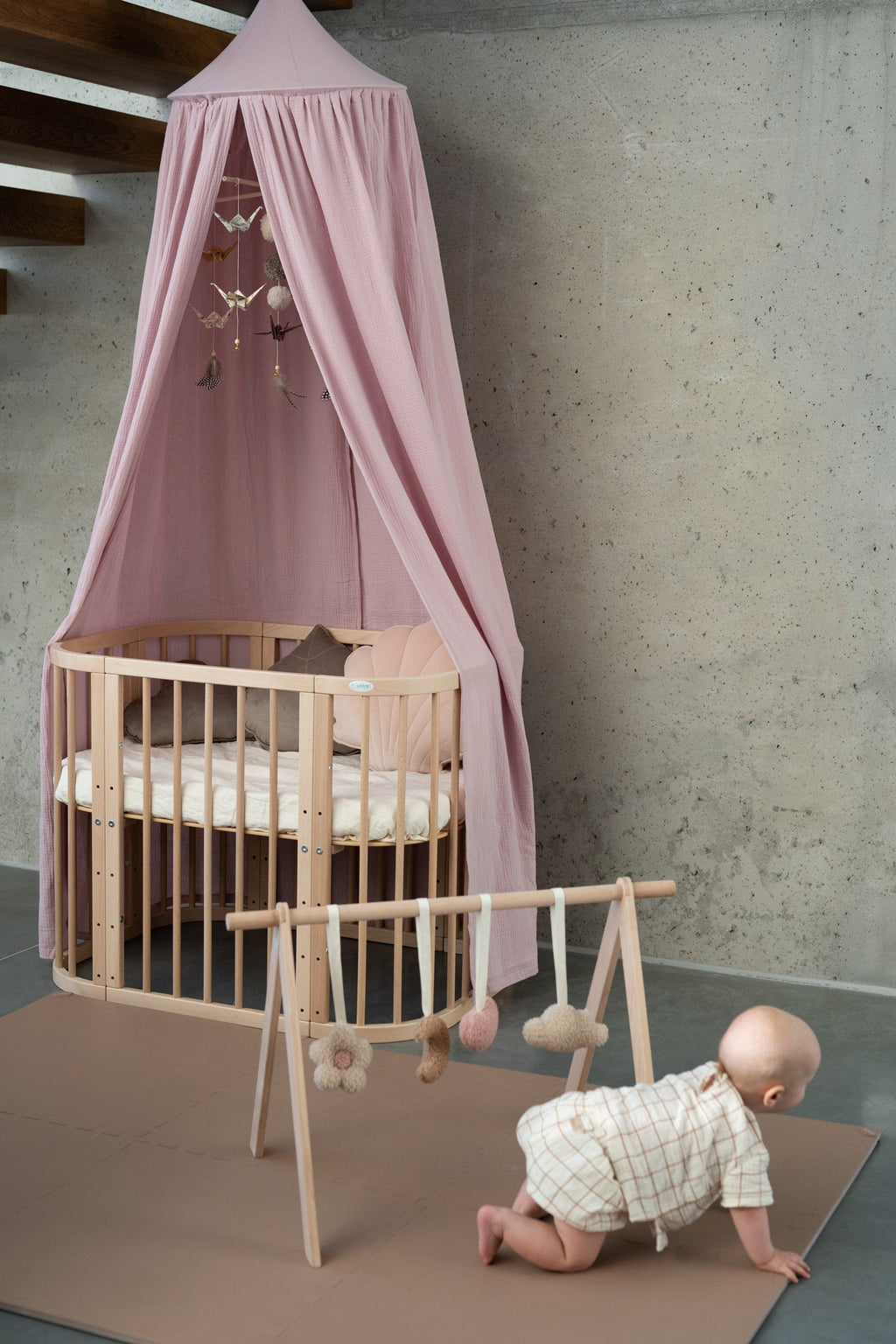 Kinder-Baldachin Babyrosa – Originalansicht 2
