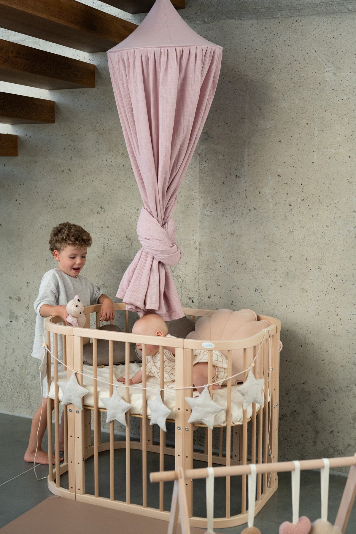 Kinder-Baldachin Babyrosa – Originalansicht 4