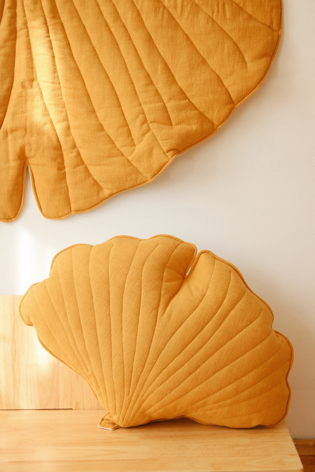 Ginkgo-Spielmatte Bio-Baumwolle Mango – Ansicht 5 | Elena Home Living