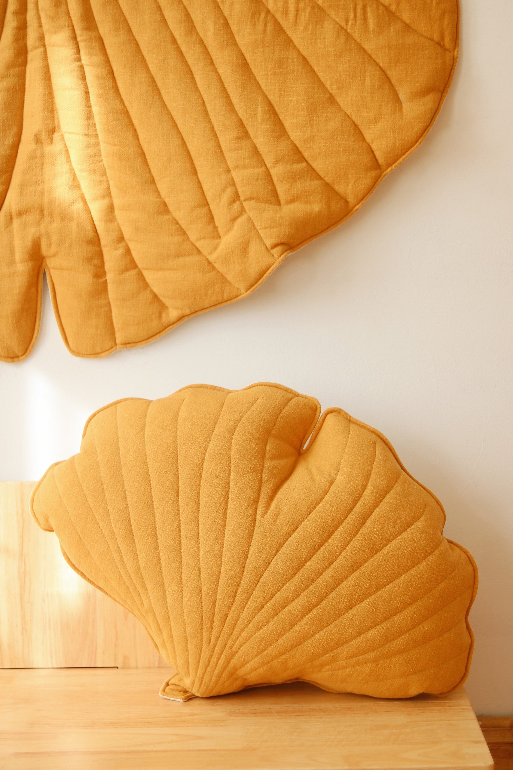 Ginkgo-Spielmatte Bio-Baumwolle Mango – Ansicht 5 | Elena Home Living