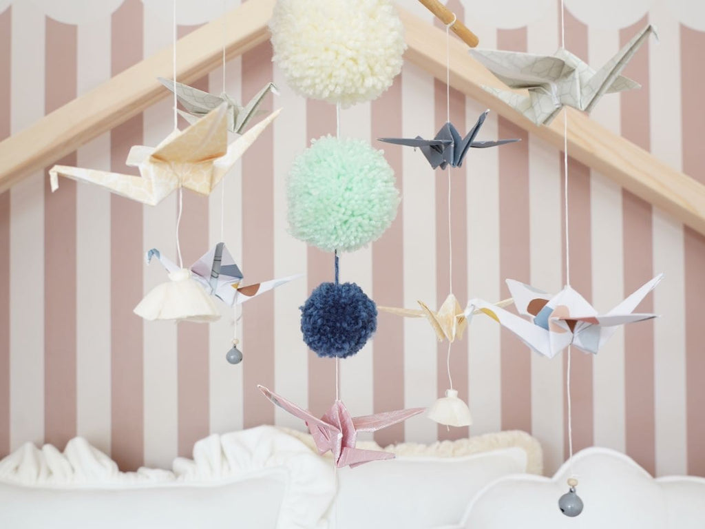 Origami-Mobile Kinderzimmer Pastellfarben – Ansicht 5 | Elena Home Living