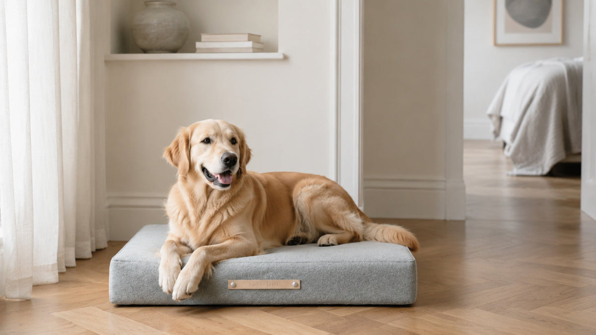 Oslo Hundekissen – Wolkengrau – Breite Premium-Wohnszene im Format 16:9
