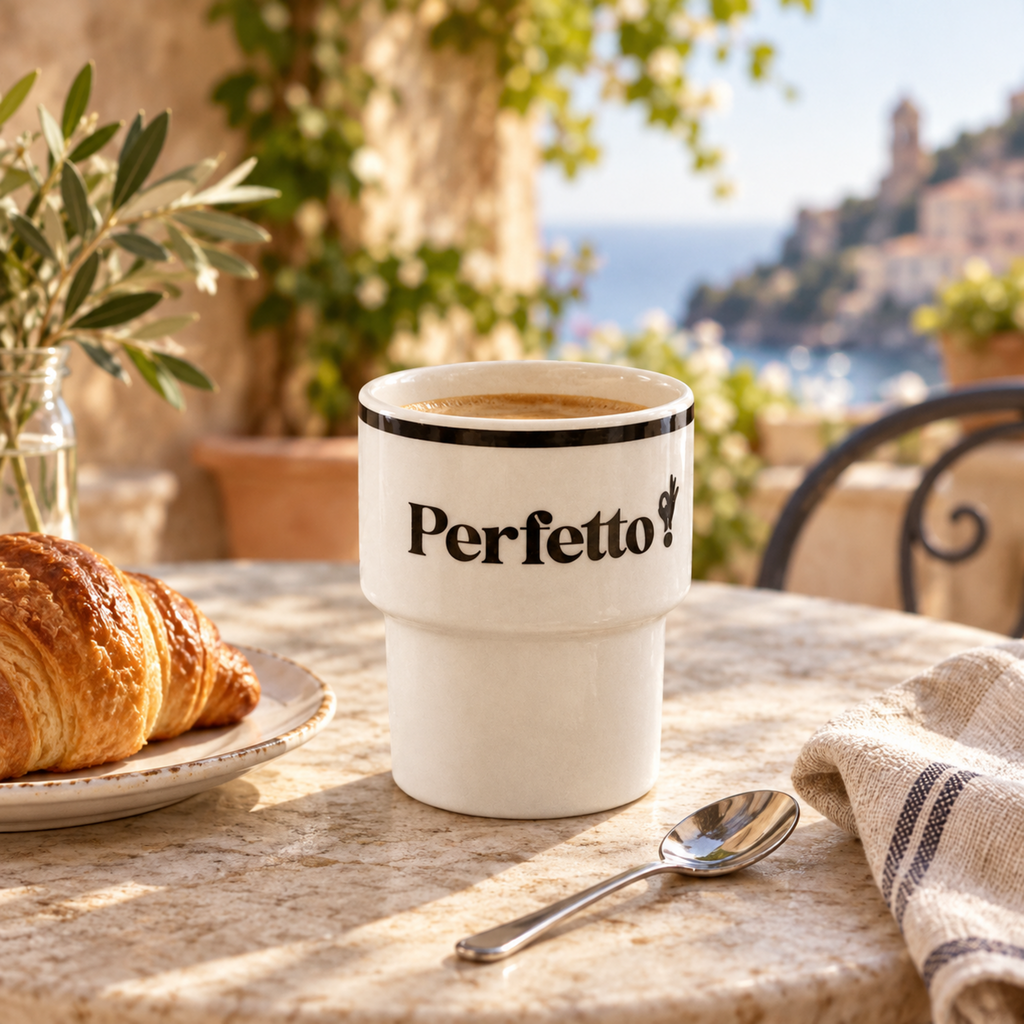 Keramiktasse Perfetto in italienischer Atmosphäre