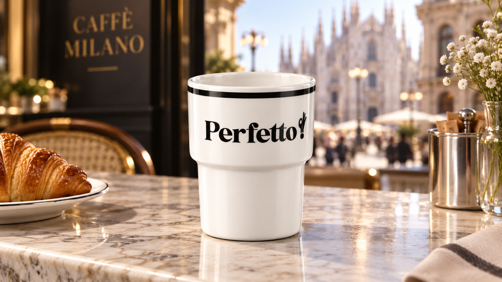 Keramiktasse Perfetto in italienischer Atmosphäre – Panorama