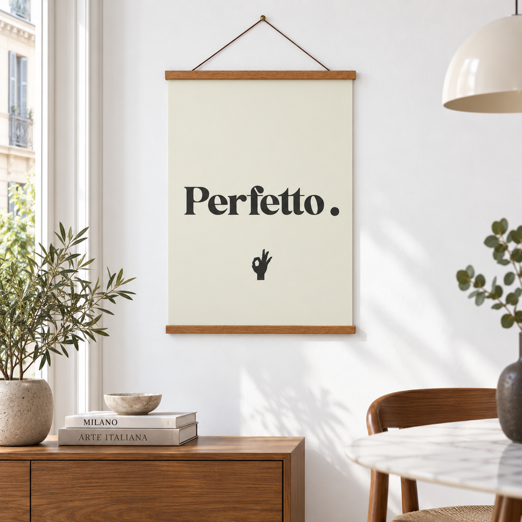 Poster Perfetto in italienischer Atmosphäre – quadratisch