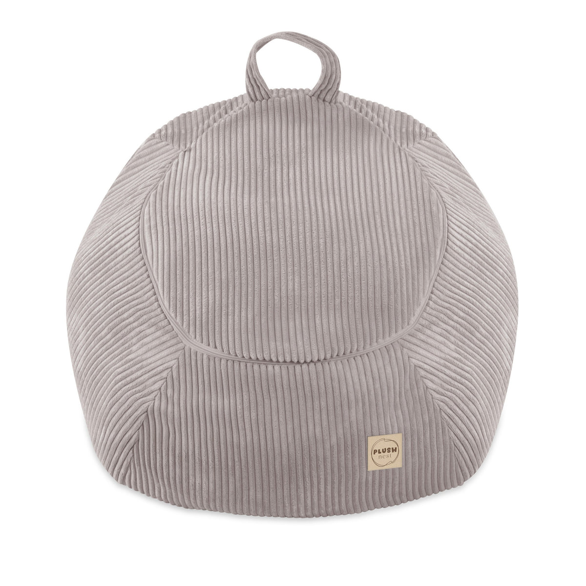 Corduroy Toy Storage Bag and Pouffe Cover — Beige