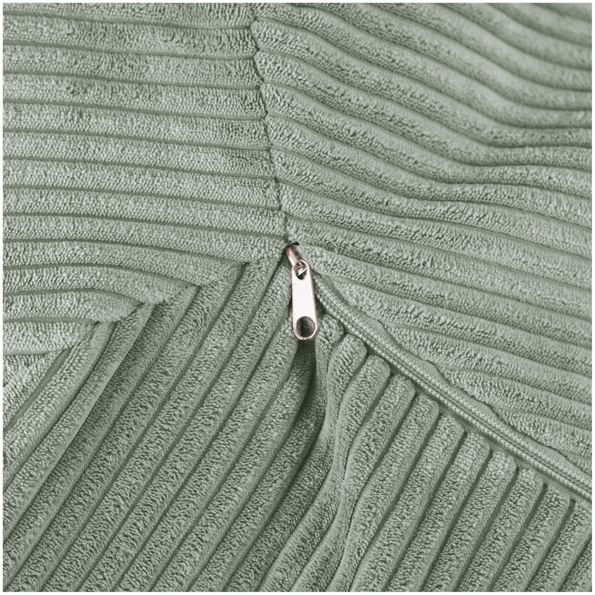 Corduroy Toy Storage Bag and Pouffe Cover — Green